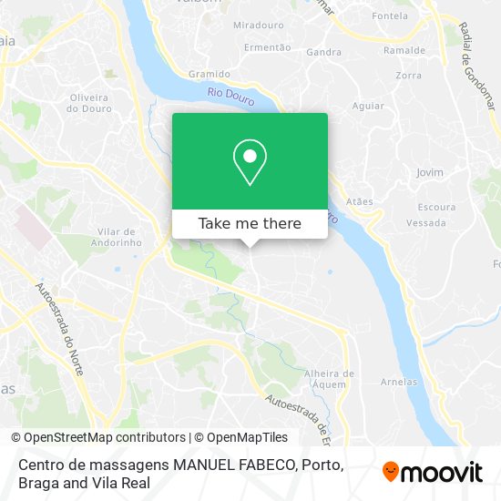 Centro de massagens MANUEL FABECO mapa