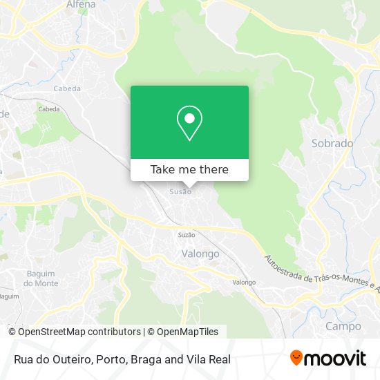 Rua do Outeiro mapa