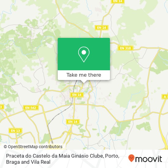 Praceta do Castelo da Maia Ginásio Clube map