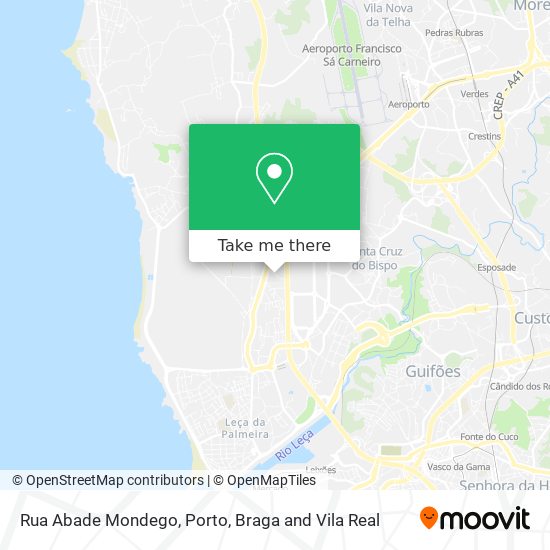 Rua Abade Mondego mapa