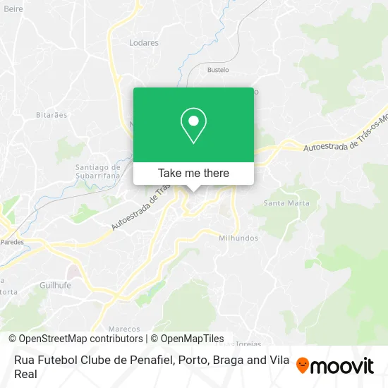 Rua Futebol Clube de Penafiel map