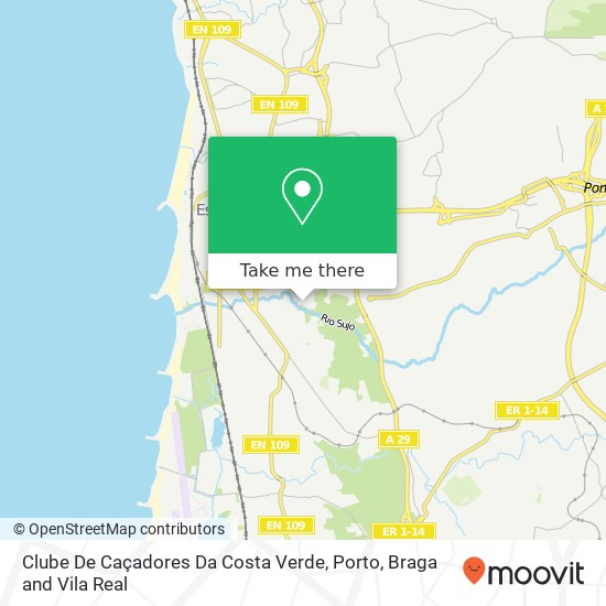 Clube De Caçadores Da Costa Verde map