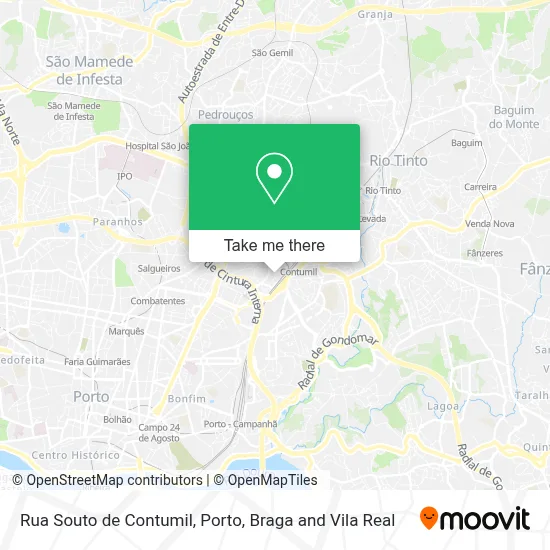 Rua Souto de Contumil mapa
