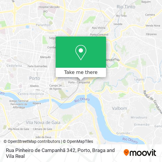 Rua Pinheiro de Campanhã 342 mapa