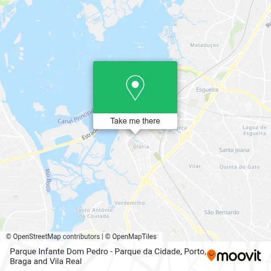 Parque Infante Dom Pedro - Parque da Cidade map