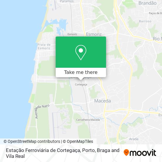 Estação Ferroviária de Cortegaça map