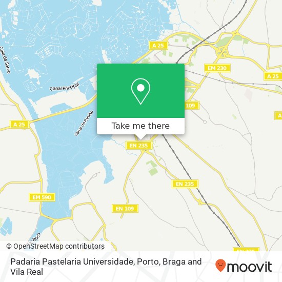 Padaria Pastelaria Universidade map