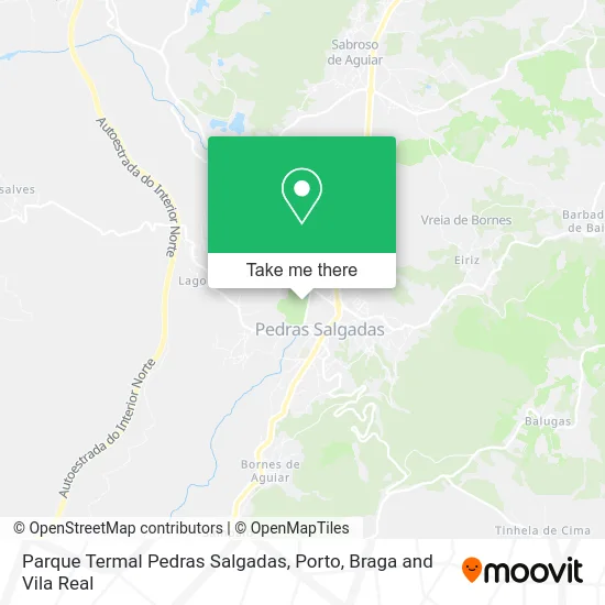 Parque Termal Pedras Salgadas map
