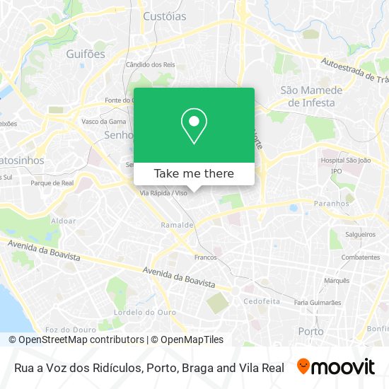 Rua a Voz dos Ridículos mapa