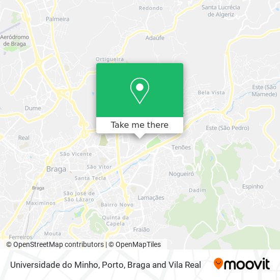 Universidade do Minho map