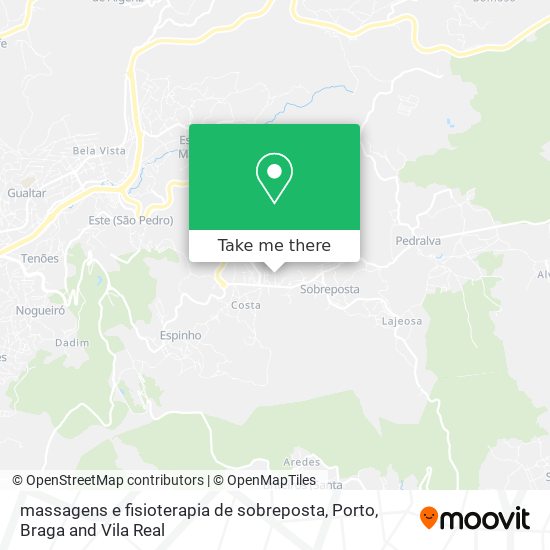 massagens e fisioterapia de sobreposta map