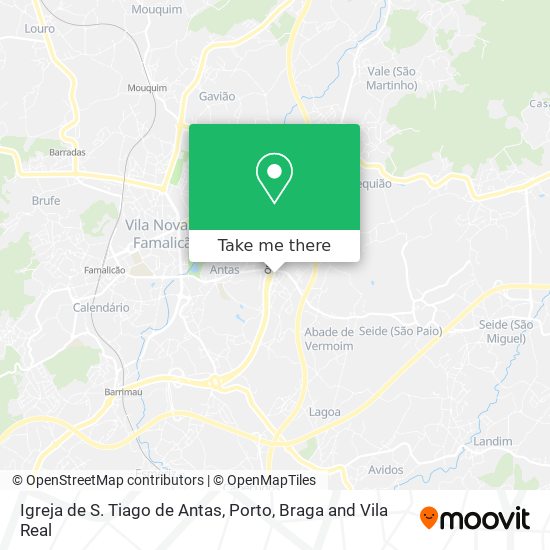 Igreja de S. Tiago de Antas mapa