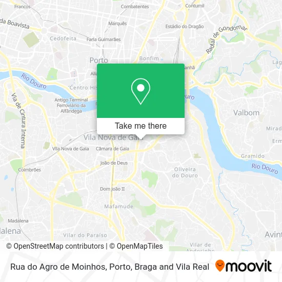Rua do Agro de Moinhos map