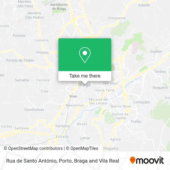 Rua de Santo António map