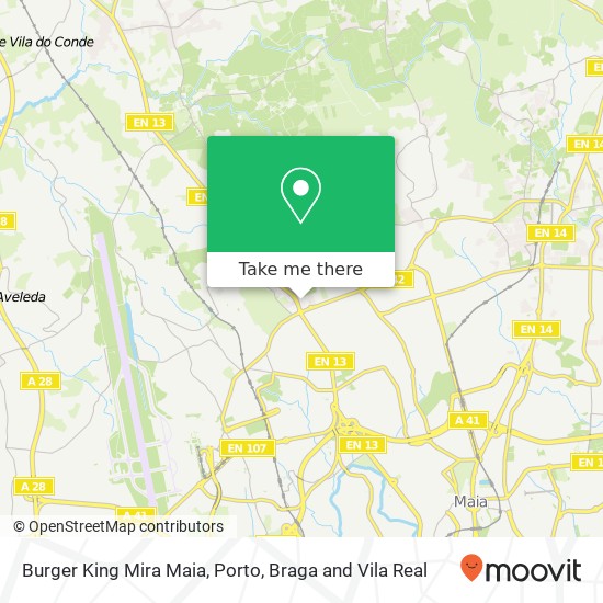 Burger King Mira Maia map