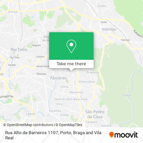 Rua Alto de Barreiros 1107 map