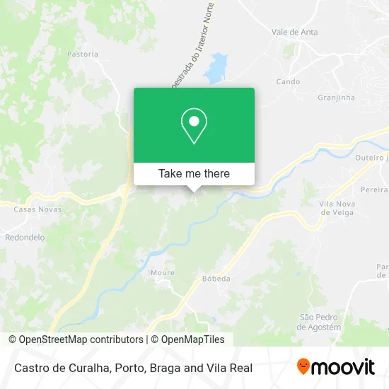Castro de Curalha map