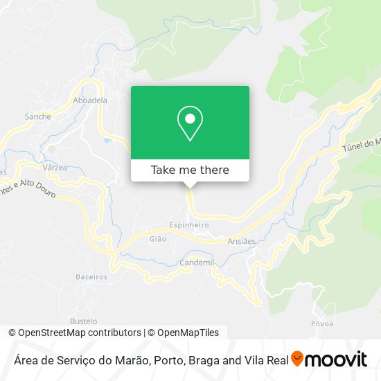 Área de Serviço do Marão map