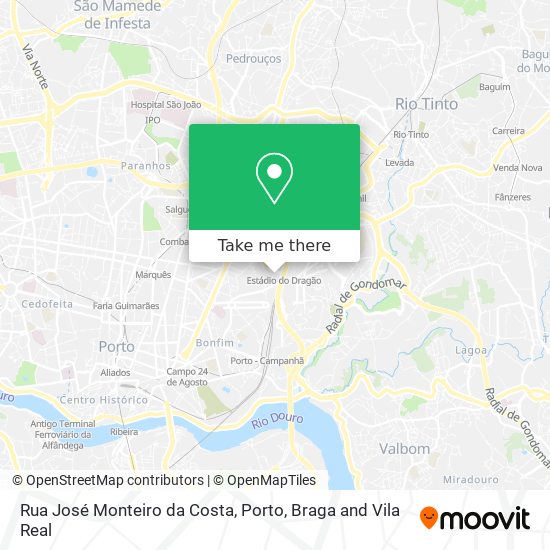 Rua José Monteiro da Costa map