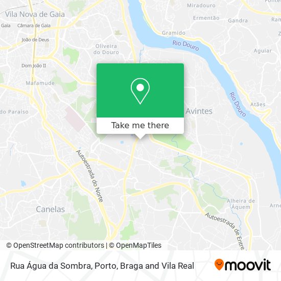 Rua Água da Sombra map