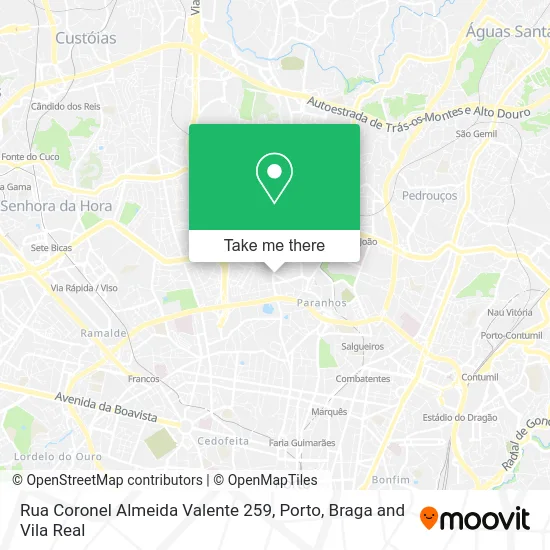 Rua Coronel Almeida Valente 259 map