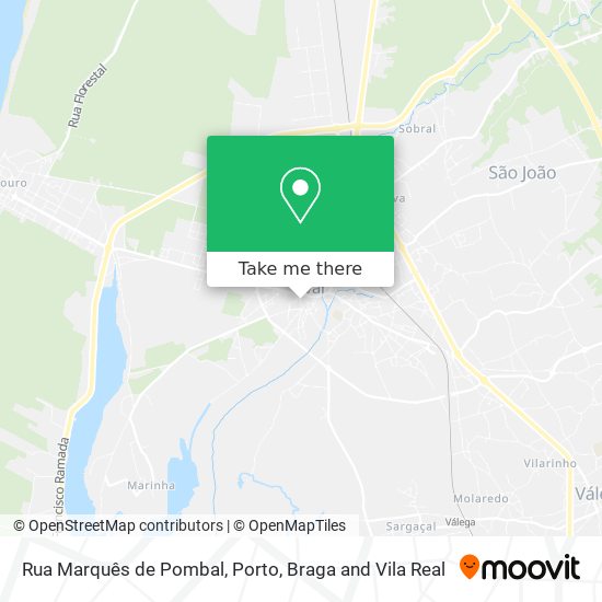 Rua Marquês de Pombal mapa