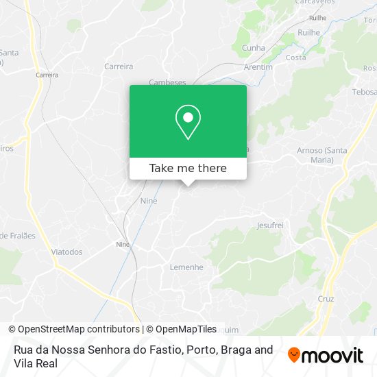 Rua da Nossa Senhora do Fastio map