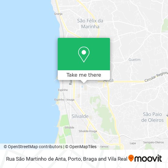 Rua São Martinho de Anta map