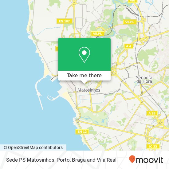 Sede PS Matosinhos map