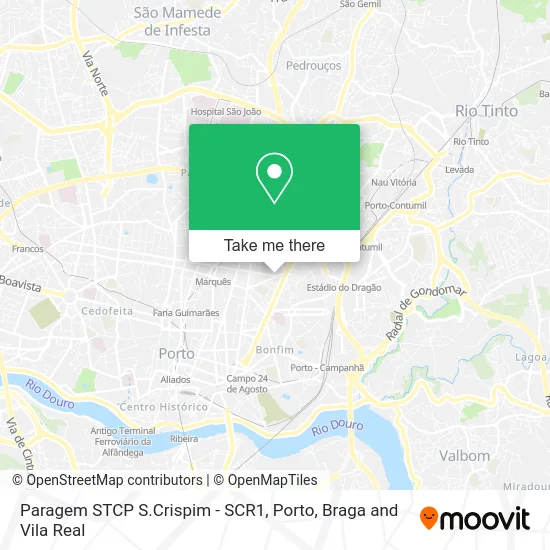 Paragem STCP S.Crispim - SCR1 map