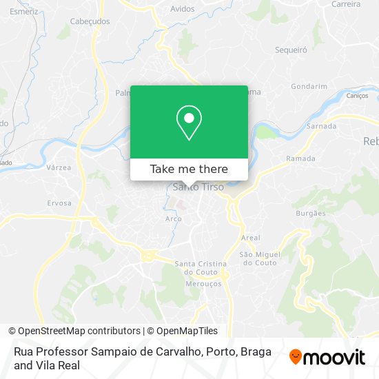 Rua Professor Sampaio de Carvalho mapa