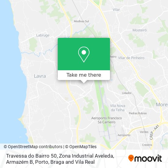 Travessa do Bairro 50, Zona Industrial Aveleda, Armazém B map