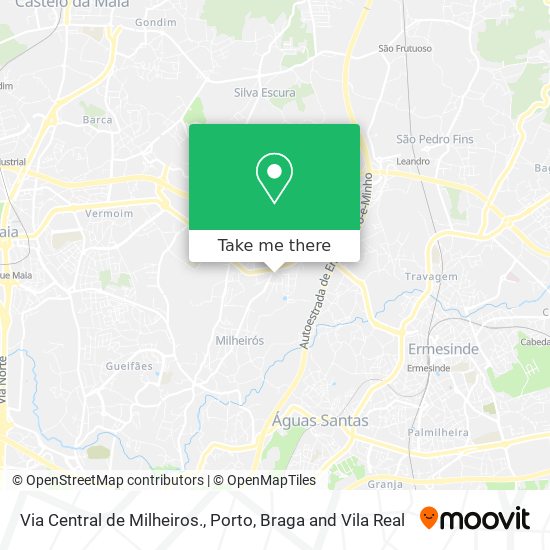 Via Central de Milheiros. map