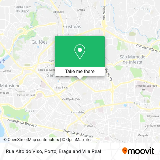Rua Alto do Viso map