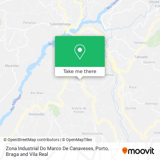 Zona Industrial Do Marco De Canaveses map