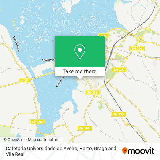 Cafetaria Universidade de Aveiro map