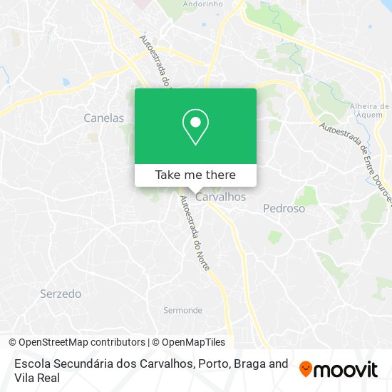 Escola Secundária dos Carvalhos mapa