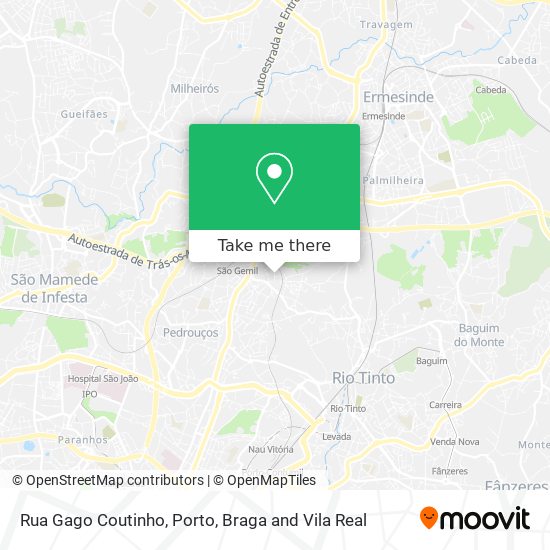 Rua Gago Coutinho map