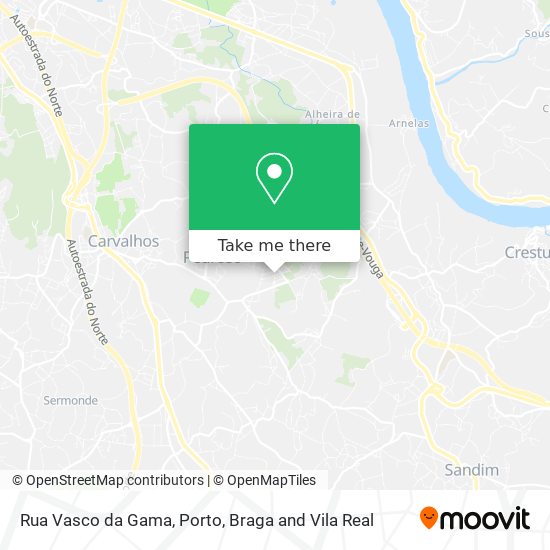 Rua Vasco da Gama mapa