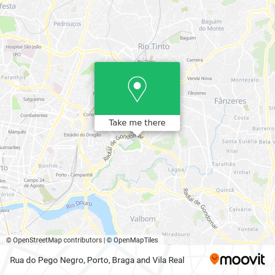 Rua do Pego Negro mapa