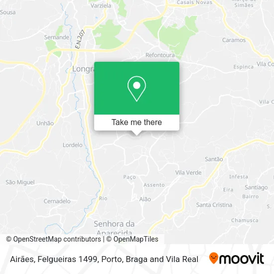 Airães, Felgueiras 1499 map