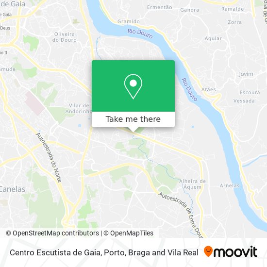 Centro Escutista de Gaia mapa
