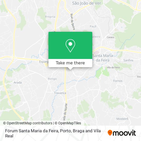 Fórum Santa Maria da Feira mapa