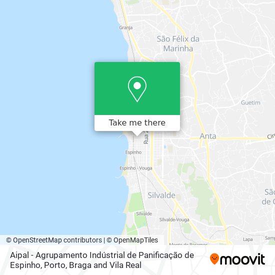 Aipal - Agrupamento Indústrial de Panificação de Espinho map