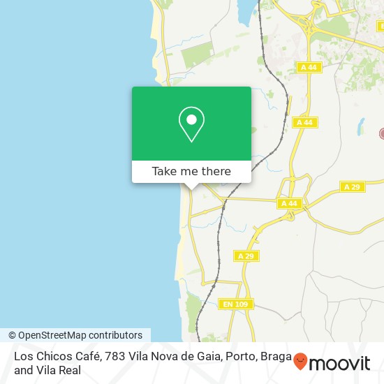 Los Chicos Café, 783 Vila Nova de Gaia mapa