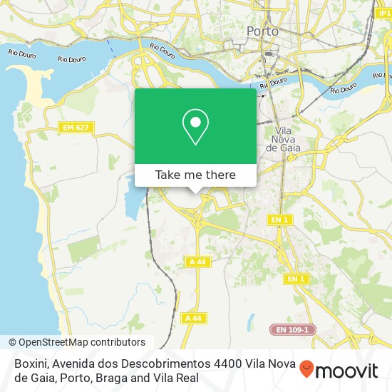 Boxini, Avenida dos Descobrimentos 4400 Vila Nova de Gaia mapa