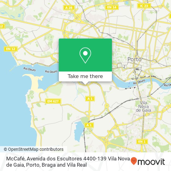 McCafé, Avenida dos Escultores 4400-139 Vila Nova de Gaia map