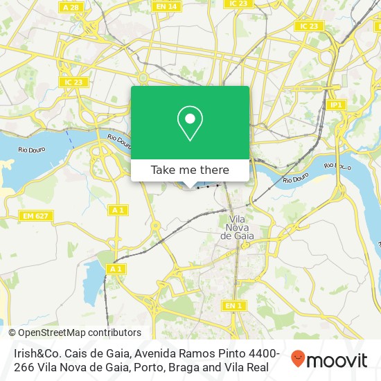 Irish&Co. Cais de Gaia, Avenida Ramos Pinto 4400-266 Vila Nova de Gaia map