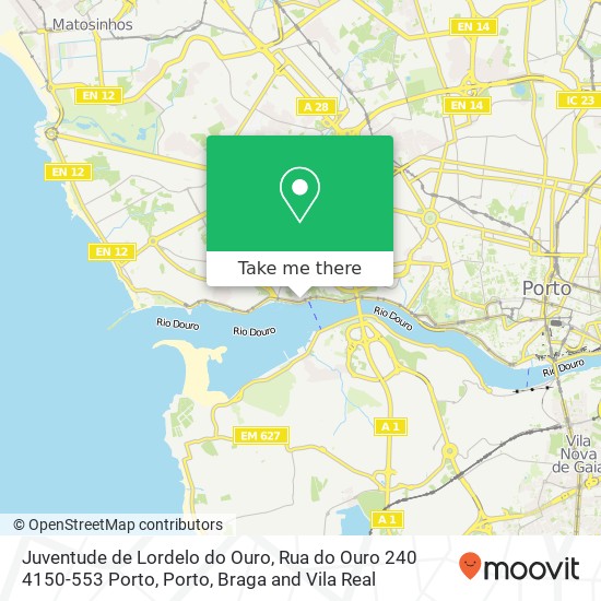 Juventude de Lordelo do Ouro, Rua do Ouro 240 4150-553 Porto map