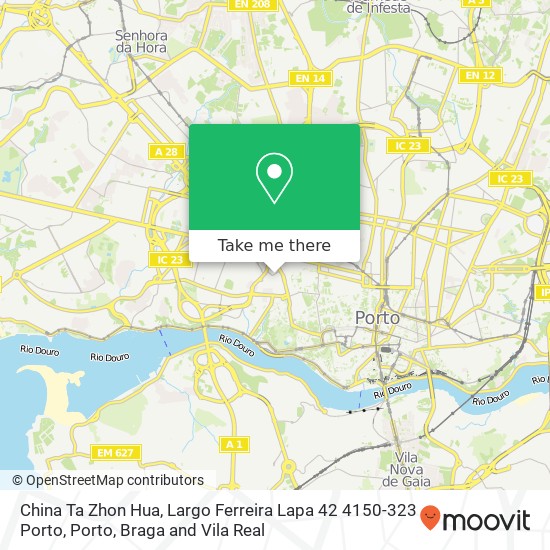 China Ta Zhon Hua, Largo Ferreira Lapa 42 4150-323 Porto map